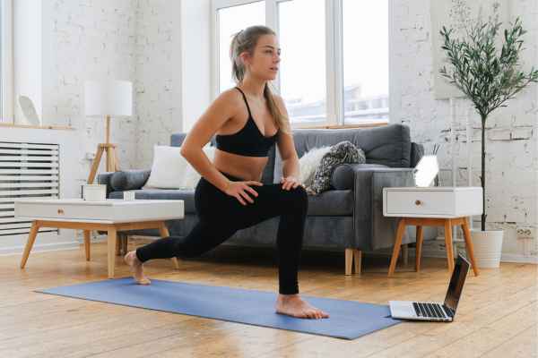 Woman exercising confidently after femiwand treatment Wollaton