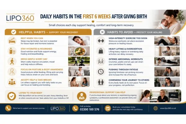 What to Do (and Avoid) in the First 6 Weeks After Giving Birth To Avoid Diastasis Recti 3 First 6 Weeks After Giving Birth To Avoid Diastasis Recti Wollaton : Daily Habits in the First 6 Weeks After Giving Birth